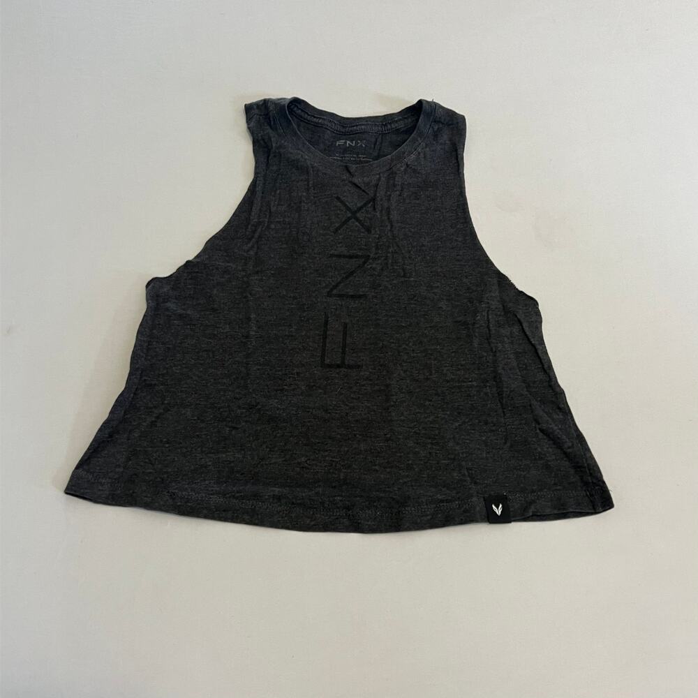 FNX Vertical Crop Top Dark Grey Small